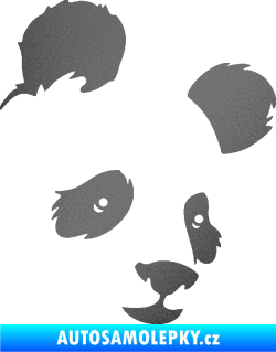 Samolepka Panda 004 pravá grafitová metalíza