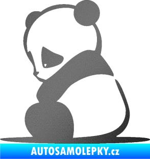 Samolepka Panda 005 levá grafitová metalíza