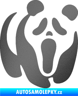 Samolepka Panda 014 pravá maska Vřískot grafitová metalíza