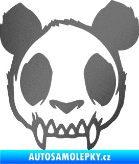 Samolepka Panda zombie  grafitová metalíza