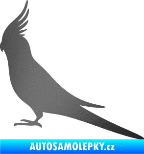 Samolepka Papoušek 002 levá grafitová metalíza