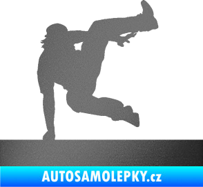Samolepka Parkour 002 pravá grafitová metalíza