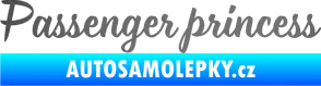 Samolepka Passenger Princess 001 nápis grafitová metalíza