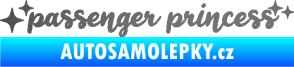 Samolepka Passenger Princess 002 nápis s hvězdičkami grafitová metalíza