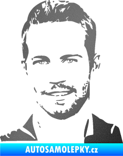 Samolepka Paul Walker 001 levá grafitová metalíza