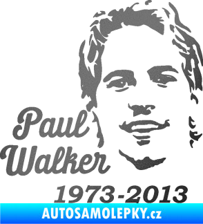 Samolepka Paul Walker 007 RIP grafitová metalíza
