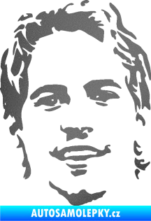 Samolepka Paul Walker 008 levá obličej grafitová metalíza
