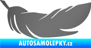Samolepka Peříčko 007 pravá grafitová metalíza