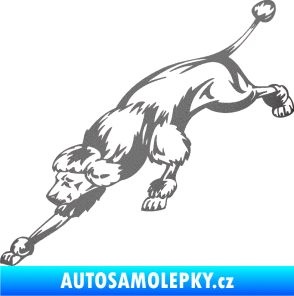 Samolepka Pes 022 levá Pudl grafitová metalíza