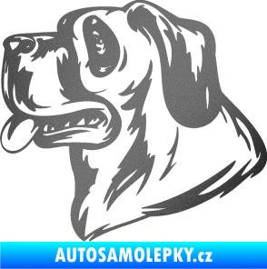 Samolepka Pes 046 levá grafitová metalíza