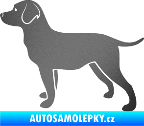 Samolepka Pes 062 levá Labrador grafitová metalíza