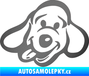 Samolepka Pes 078 levá grafitová metalíza