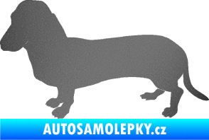 Samolepka Pes 094 levá Baset grafitová metalíza