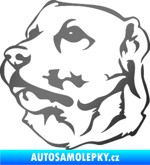 Samolepka Pes 104 levá Labrador grafitová metalíza
