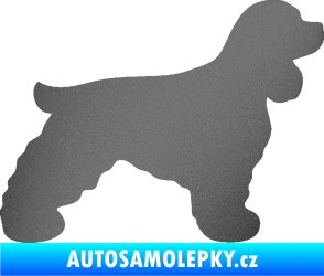 Samolepka Pes 109 pravá Kokršpaněl grafitová metalíza