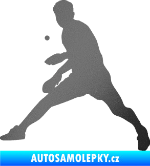 Samolepka Ping pong 002 levá grafitová metalíza
