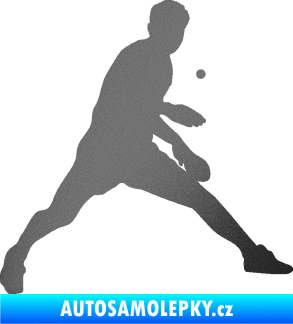Samolepka Ping pong 002 pravá grafitová metalíza
