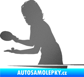 Samolepka Ping pong 005 levá grafitová metalíza