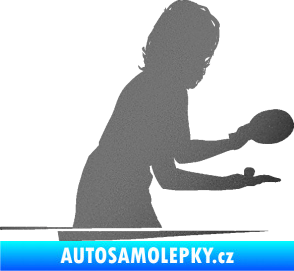 Samolepka Ping pong 005 pravá grafitová metalíza