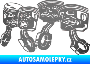Samolepka Písty levá grafitová metalíza