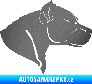 Samolepka Pitbull 004 pravá grafitová metalíza
