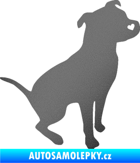Samolepka Pitbull 005 pravá grafitová metalíza
