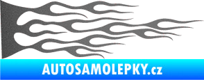 Samolepka Plameny 030 grafitová metalíza