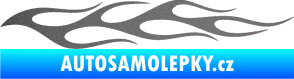 Samolepka Plameny 054 grafitová metalíza