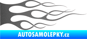 Samolepka Plameny 056 grafitová metalíza