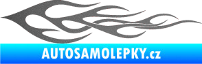 Samolepka Plameny 062 grafitová metalíza