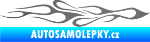 Samolepka Plameny 080 grafitová metalíza