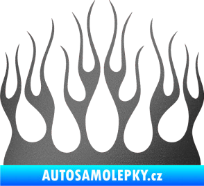 Samolepka Plameny 084 grafitová metalíza