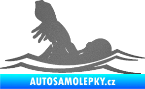 Samolepka Plavání 005 pravá grafitová metalíza