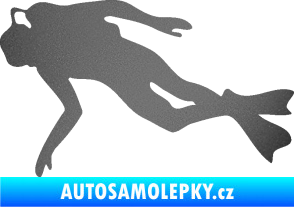 Samolepka Potápěč 002 levá grafitová metalíza