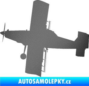 Samolepka Práškovací letoun Čmelák levá grafitová metalíza