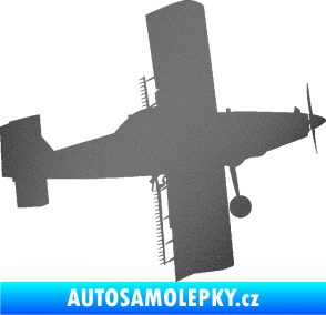 Samolepka Práškovací letoun Čmelák pravá grafitová metalíza