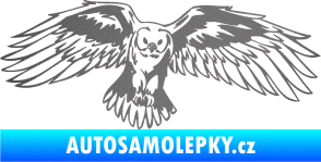 Samolepka Predators 077 pravá sova grafitová metalíza