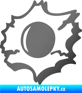 Samolepka Průstřel 001 levá grafitová metalíza