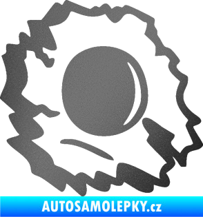 Samolepka Průstřel 002 pravá grafitová metalíza
