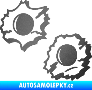 Samolepka Průstřely 001 levá grafitová metalíza