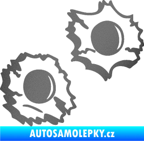 Samolepka Průstřely 001 pravá grafitová metalíza