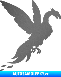 Samolepka Pták Fénix 001 pravá grafitová metalíza