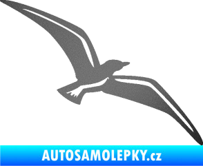 Samolepka Racek 001 pravá grafitová metalíza
