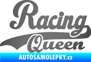 Samolepka Racing Queen nápis grafitová metalíza