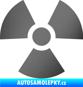 Samolepka Radioactive 001 radiace grafitová metalíza