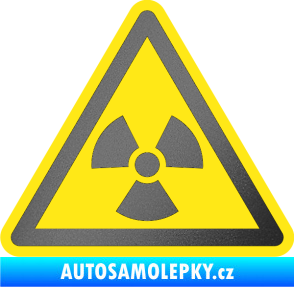 Samolepka Radioactive barevný trojúhelník grafitová metalíza