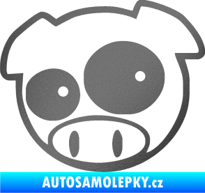 Samolepka Rally pig 001 levá grafitová metalíza