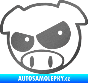 Samolepka Rally pig 002 levá grafitová metalíza