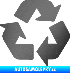 Samolepka Recyklace 001 symbol grafitová metalíza