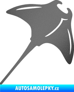 Samolepka Rejnok 004  pravá manta grafitová metalíza